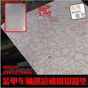 BD0014 Border Model Mask Stencil Double-sided Camo Mask WW1/2 Tanks (1:35)