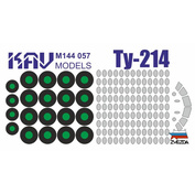 M144 057 KAV models 1/144 Окрасочная маска для модели Ту-214 (Zvezda)