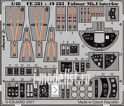 FE381 Eduard 1/48 Color photo etched parts for the Fulmar Mk. I interior S. A.