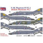 UR72219 Sunrise 1/72 Decals for F-4K Phantom-II FG.1 British Phantoms Pt.2