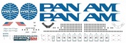 747100-02 PasDecals Decal 1/144 Scales at Boeng 747-100 Pan-Am