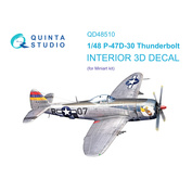 QD48510 Quinta Studio 1/48 3D Декаль интерьера для P-47 D-30 (Miniart)