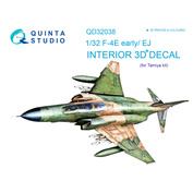 QD32038 Quinta Studio 1/32 3D Cabin Interior Decal F-4E early/F-4EJ (for Tamiya model)