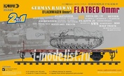 35A03 Sabre Model 1/35 German Railway FLATBED Ommr (2 in 1) FOR Any Light and Medium Tanks and Military vehicle