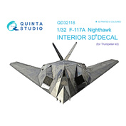QD32118 Quinta Studio 1/32 3D Декаль интерьера кабины F-117A (Трубач)