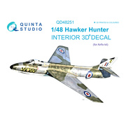 QD48251 Quinta Studio 1/48 3D Декаль интерьера кабины Hawker Hunter (Airfix)