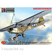 KPM0191 Kovozavody Prostejov 1/72 Самолет Piper L-4 „Grasshopper“ w/Brodie Hook