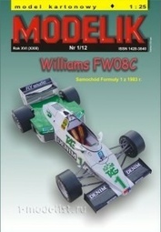 Modelik 01/2012 Modelik Бумажная модель Williams FW08C GP Monaco K.Rosberg 1983
