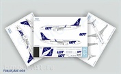738MAX-005 1/144 Scales Ascensio Decal on the plane Boeng 737-8 MAX (LOT)