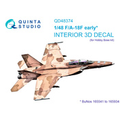 QD48374 Quinta Studio 1/48 3D Декаль интерьера кабины F/A-18F early (HobbyBoss)
