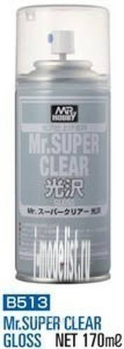 B-513 Gunze Sangyo Mr. SUPER CLEAR Super GLOSS Transparent gloss finishing coating, paint spray 170 ml