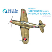QD32216 Quinta Studio 1/32 3D Декаль интерьера кабины P-39Q/N Airacobra (KittyHawk)