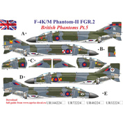 UR32224 Sunrise 1/32 Decal for F-4M British Phantom-II FGR.2 Pt.5, without tech. inscriptions