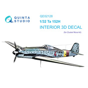 QD32128 Quinta Studio 1/32 3D Декаль интерьера кабины Ta 152H (Zoukei-Mura)