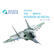QD72045 Quinta Studio 1/72 3D Декаль интерьера кабины MiGG-29 9-13 (Трубач)