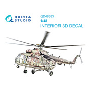 QD48383 Quinta Studio 1/48 3D Decal Cabin Interior Mu-17 (Trumpeter)