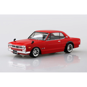 06472 Aoshima 1/32 Nissan Skyline 2000GT-R Custom Car - Red (The Snap Kit)