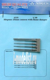 4335 Aires 1/48 Набор дополнений Hispano 20mm cannons with flame damper
