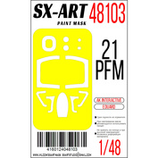 48103 SX-Art 1/48 Окрасочная маска Migg-21PFM (AK Interactive / Eduard)