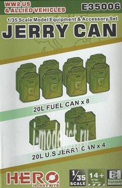 E35006 Hero Hobby 1/35 Jerry Can of WW2 US & Allied Vehicles
