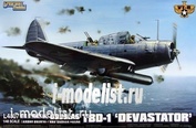 L4807 Great Wall Hobby 1/48 Американский палубный бомбардировщик-торпедоносец TBD-1 Devastator (VT-8, Midway, 1942)