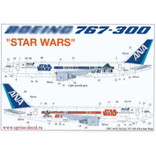 URC14432 Sunrise 1/144 Decals for 737-300 ANA Zvezda Wars with a full set of tech. inscriptions
