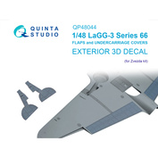 QP48044 Quinta Studio 1/48 Посадочные щитки и щитки шасси для ЛаГГ-3 66 серии (Звезда)