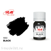 C1002 ICM Paint for creativity, 12 ml, color Black (Black)		