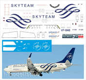 737800-31 PasDecals 1/144 Laser decal for Boeing 737-800 Aeroflot Skyteam