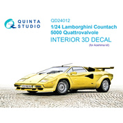 QD24012 Quinta Studio 1/24 3D Декаль интерьера кабины Lamborghini Countach 5000 QV (Aoshima)