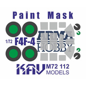 M72 112 KAV models 1/72 Окрасочная маска для моделей F4F-4 Wildcat (FM-1&FM-2) (Arma Hobby)