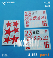 32001 ColibriDecals 1/32 Decal for I-153 Part I