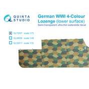 QL72007 Quinta Studio 1/72 Германский WWI 4-цветный Лозенг (нижние поверхности)