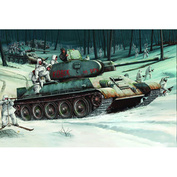 00905 Трубач 1/16 Soviet medium tank 34/76 Mod. 1942 в набор входит фототравление