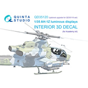 QD35120 Quinta Studio 1/35 3D Декаль интерьера кабины AH-1Z включенные дисплеи для наборов QD+35119/QDS-35119 (Academy)