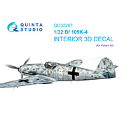 QD32267 Quinta Studio 1/32 3D Декаль интерьера кабины Bf 109K-4 (Kotare)