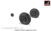 AW72055 Armory 1/72 set of wheel extensions for Il-2 Kora (early) with weighted tires