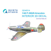 QD48514 Quinta Studio 1/48 3D Декаль интерьера кабины P-39Q/N Airacobra (Arma Hobby)