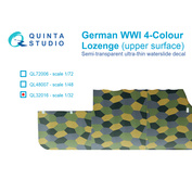 QL32016 Quinta Studio 1/32 Германский WWI 4-цветный Лозенг (верхние поверхности)