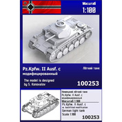 100253 Zebrano 1/100 Немецкий лёгкий танк Pz.Kpfw. IIс модифицированный