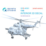 QDS-48381 Quinta Studio 1/48 3D Декаль интерьера кабины Mu-17 (AMK) (Малая версия)