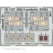FE1127 Eduard photo etched parts for 1/48 SBD-2, belts, steel