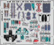 FE716 Eduard 1/48 Цветное фототравление для MiGG-23MLD interior S.A. (интерьер)