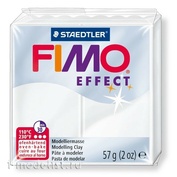8020-014 Green Stuff World Полимерная глина FIMO Soft, 57 гр., полупрозрачная белая / Fimo Effect 57gr - Translucent White