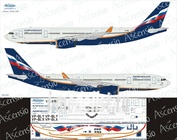 332-001 Ascensio 1/144 Декаль на самолет Arbus A330-200 (Арофлот Росийские Авалинии)