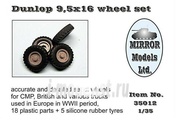 35012 Mirror-models 1/35 Dunlop 9,5 x 16 wheel set