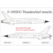 UR48252 UpRise 1/48 Декали для F-105D/G Thunderchief тех. надписи