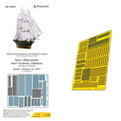 100002 Микродизайн 1/100 Набор фототравления вант-путенсов и юферсов для брига 