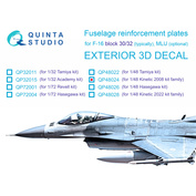 QP48024 Quinta Studio 1/48 Усиливающие накладки для F-16 block 30/32 (Kinetic 2008г. разработки)