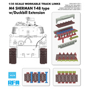 RM-3029 Rye Field Model 1/35 Наборные пластиковые траки серии Т-48 для М4 Sherman